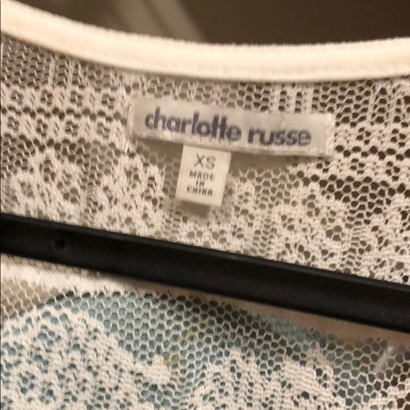 White and Tan High Low Dress - Picture 4 of 4